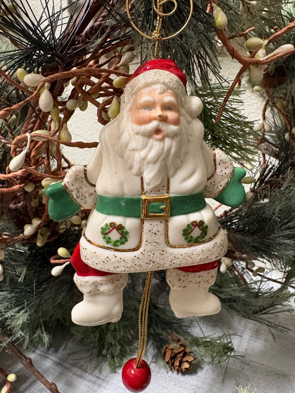 Lenox - Movers & Shakers Santa - Porcelain Ornament